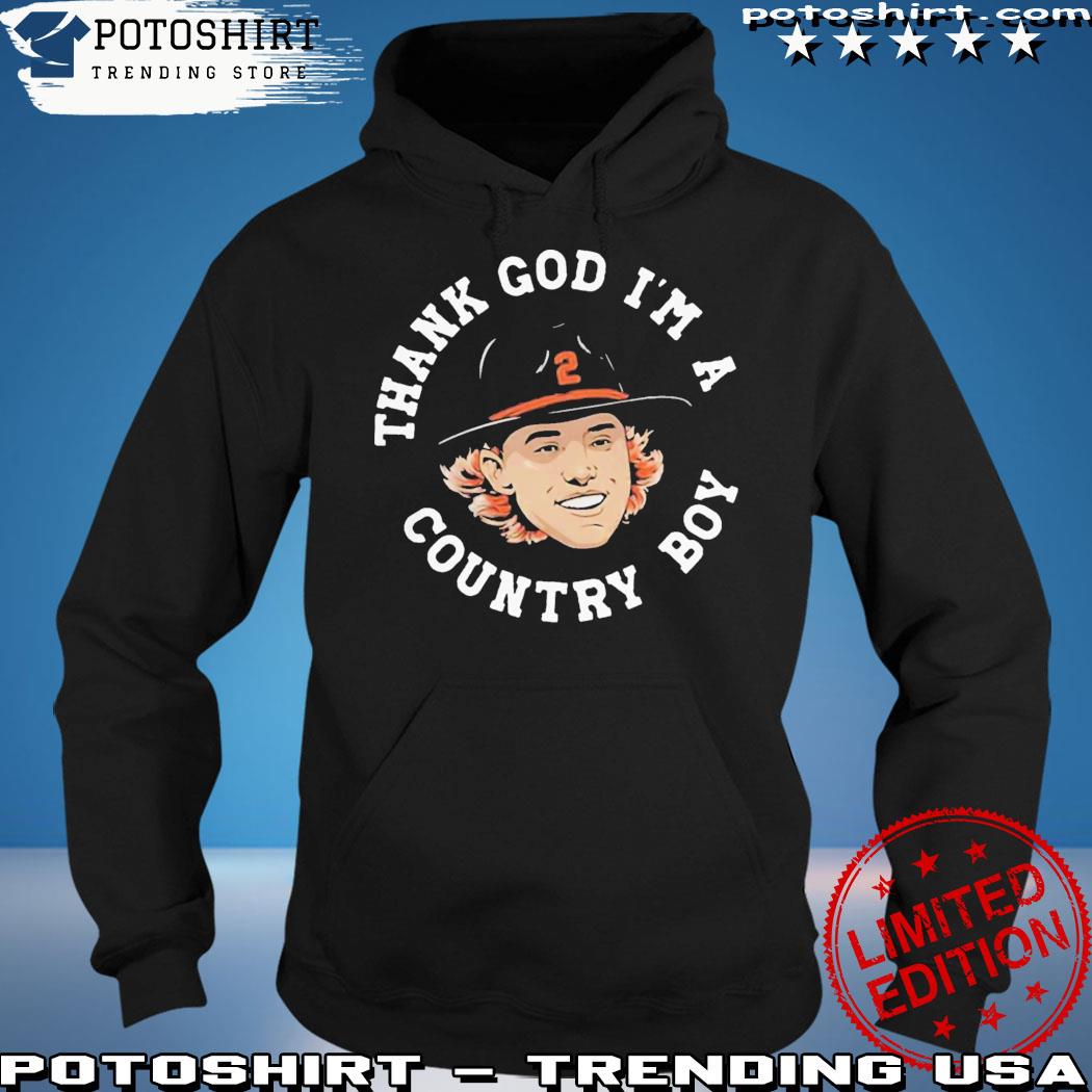 Gunnar Henderson Thank God I'm A Country Boy T-shirt,Sweater, Hoodie, And  Long Sleeved, Ladies, Tank Top