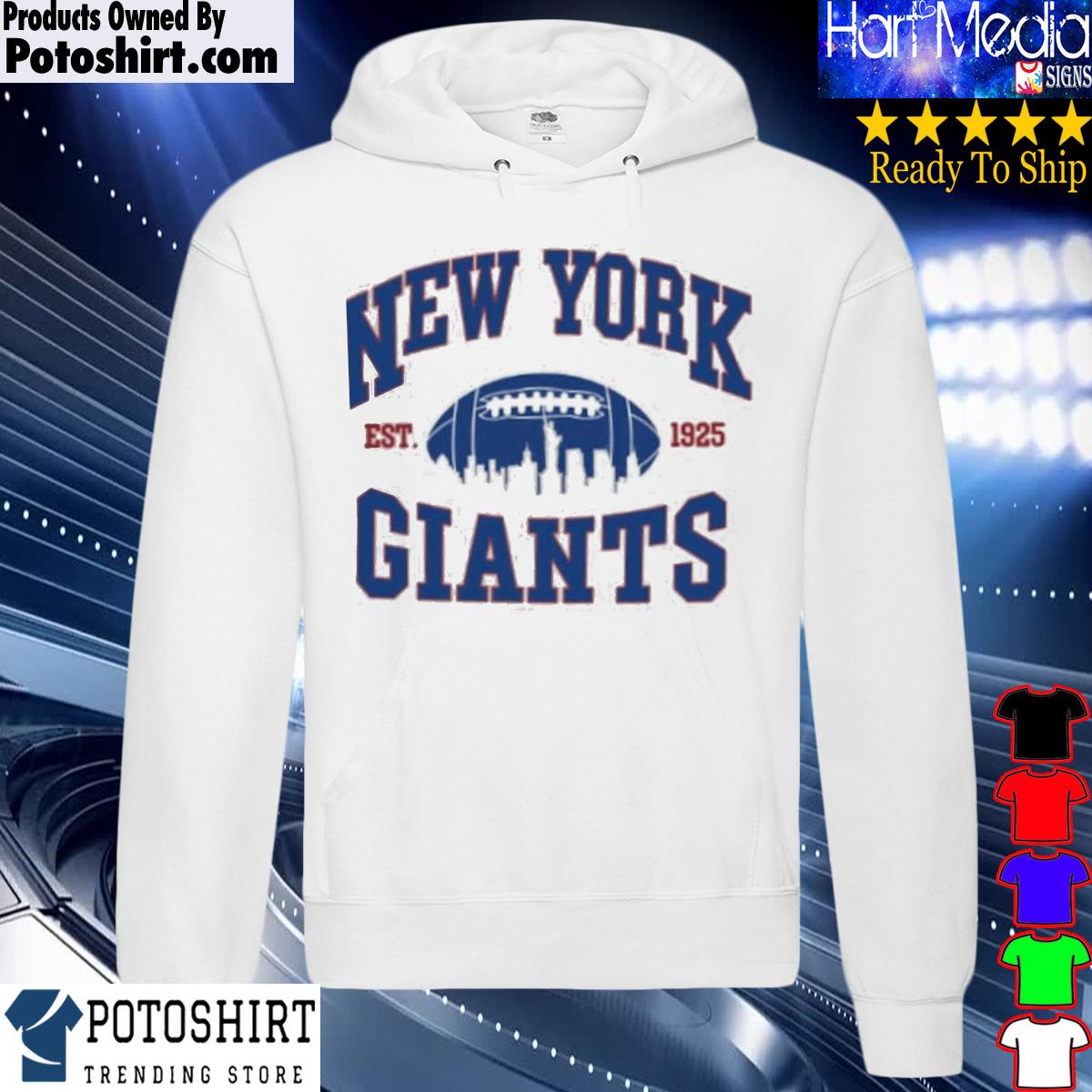 Ny Giants Shirt Sweatshirt Hoodie Nfl Shop New York Giants Game Giants  Football Schedule Shirts Ny Giants T Shirt Sf Giants Score Shirts Est 1925  - Laughinks