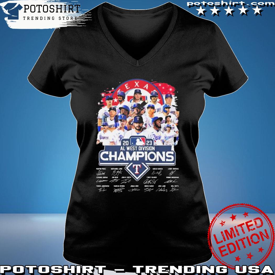 Official 2023 AL West Division Champions Texas Rangers Signatures Shirt,  hoodie, sweater, long sleeve and tank top