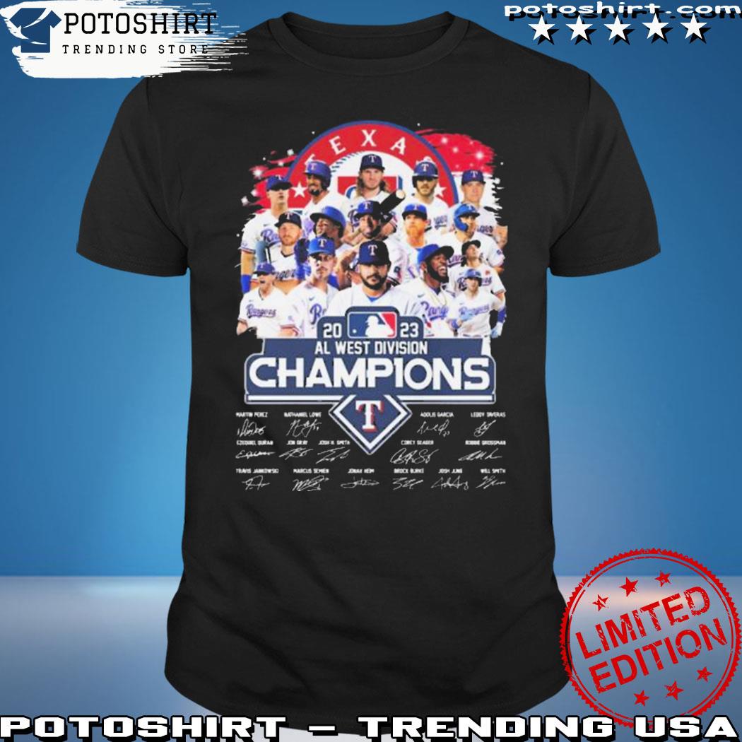 Official 2023 AL West Division Champions Texas Rangers Signatures Shirt,  hoodie, sweater, long sleeve and tank top