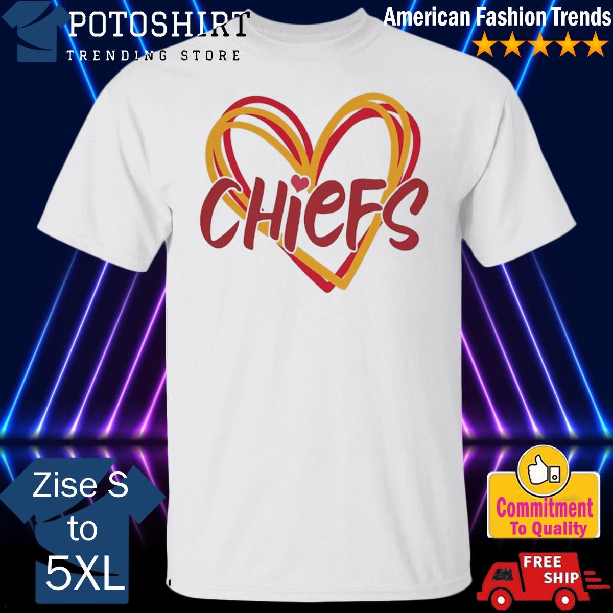 Official chiefs Shirt Sweatshirt KC Chiefs Heart Love Shirt Chiefs