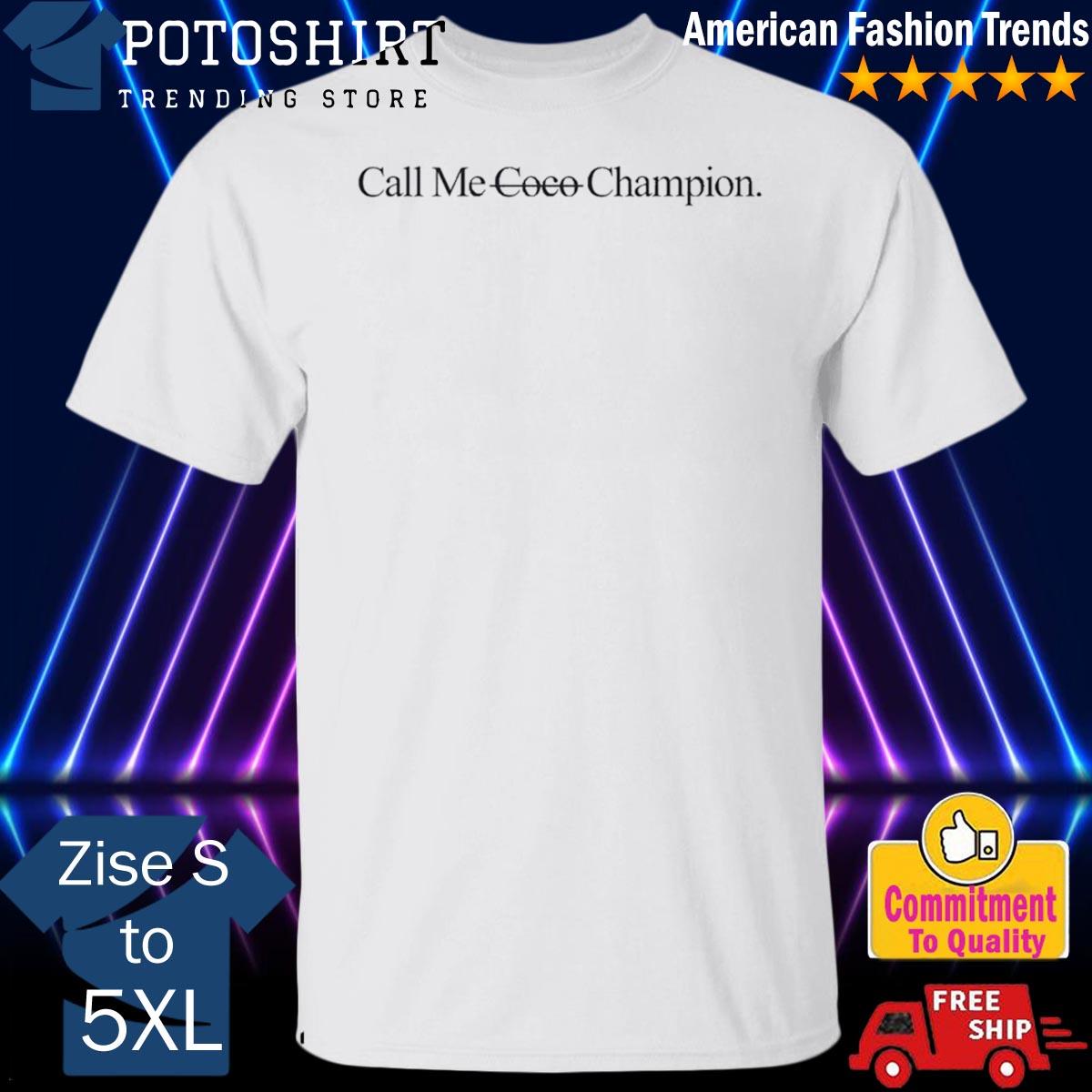 Official coco Gauff Call Me Coco Champion US Open Champion Tshirt Minimalist Unisex Tshirt
