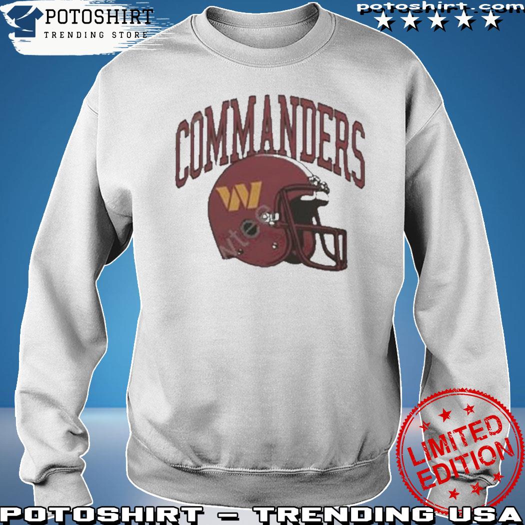 Homage Apparel Shop Washington Commanders Helmet Sweatshirt - Tiotee