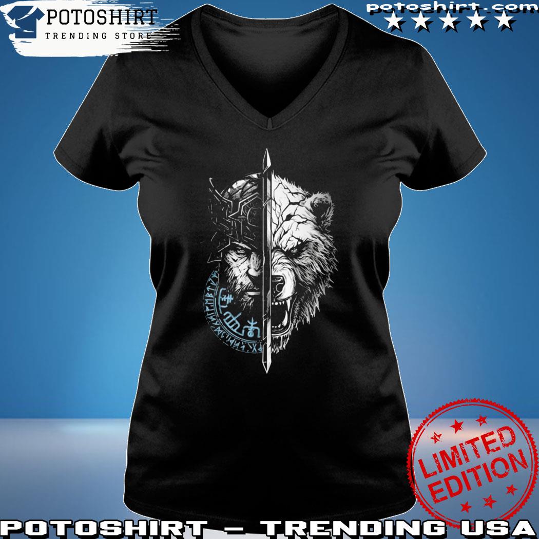 Norse Bear Shirt Bear Shirt Norse Norse Warrior Bear Shirt Berserk Bear  Warrior Odin's Runes Norse Compass Valhalla Vikings Shirt - Trendingnowe