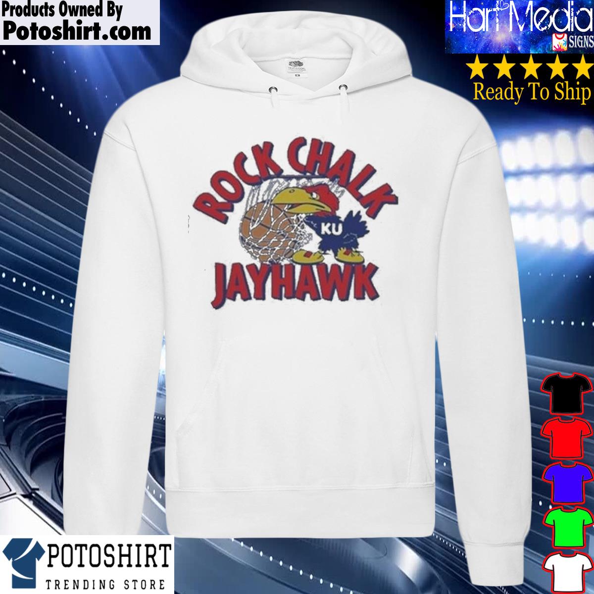 Official rock chalk jayhawk s hoodie