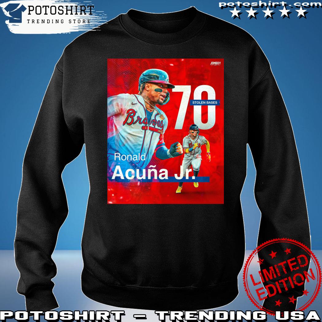 Ronald acuña jr. is the founding member of the 40 70 club shirt, hoodie,  sweater, long sleeve and tank top