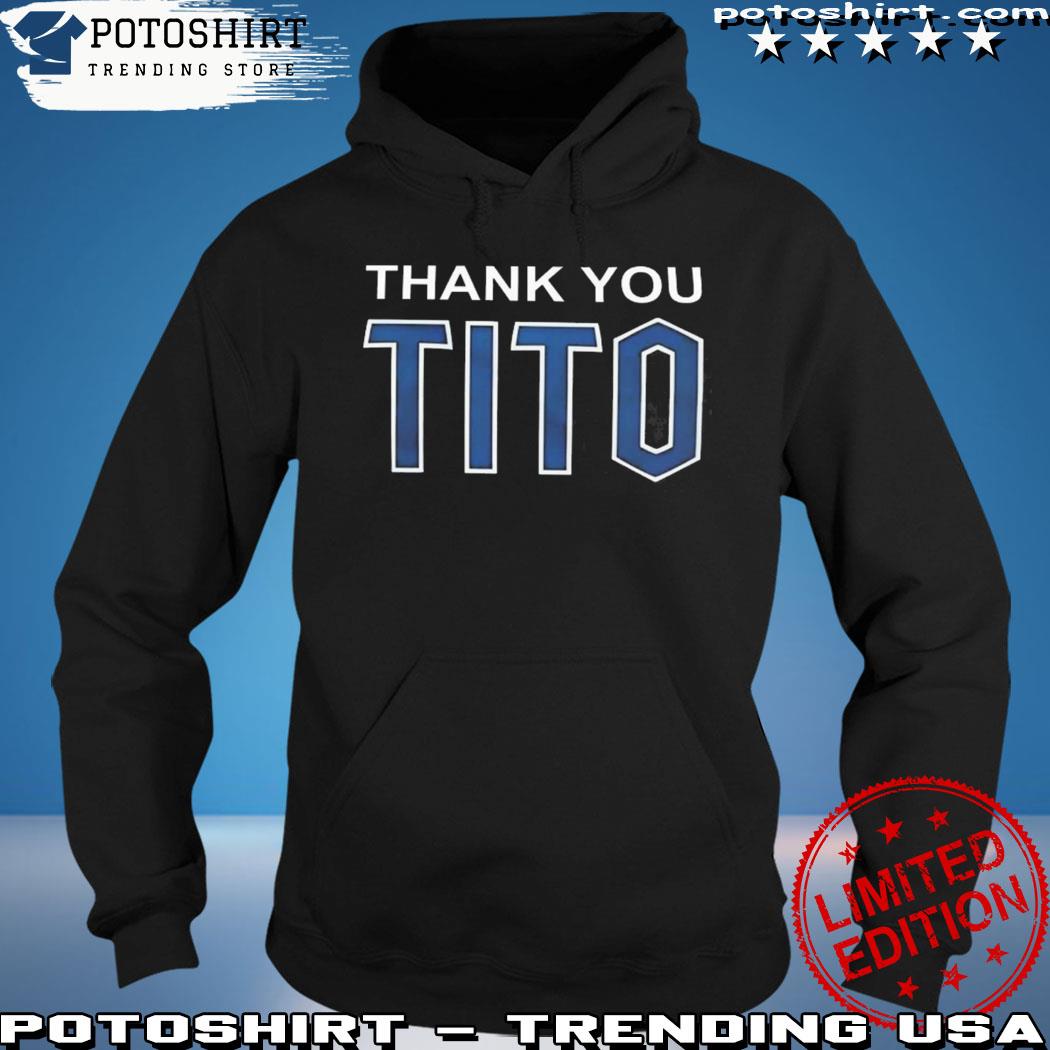 Thank You Tito 700 Wins In Cleveland Indians Signature T-shirt