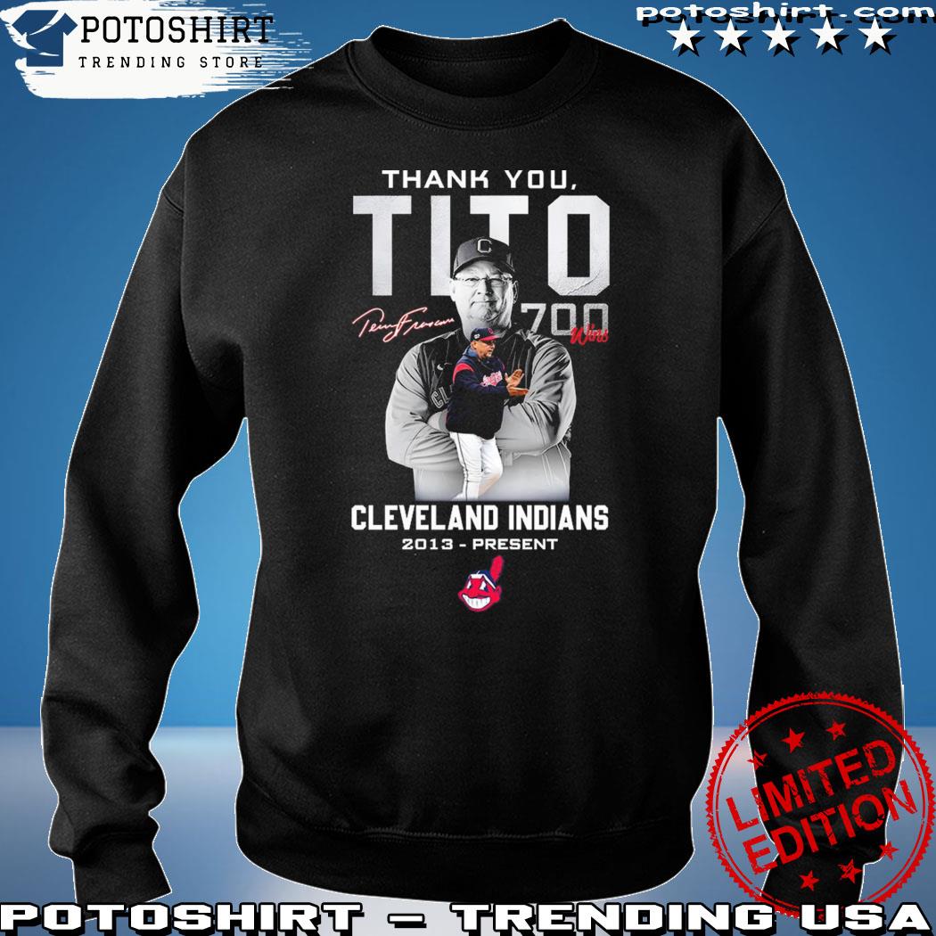 Thank You Tito Cleveland 2013 Present Signature Shirt Tito's Farewell Shirt  Cleveland Indians Thank You Shirt, hoodie, sweater, long sleeve and tank top