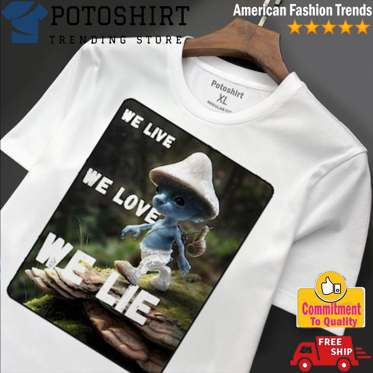 Smurf Cat Realistic Cat Mushroom T-Shirt