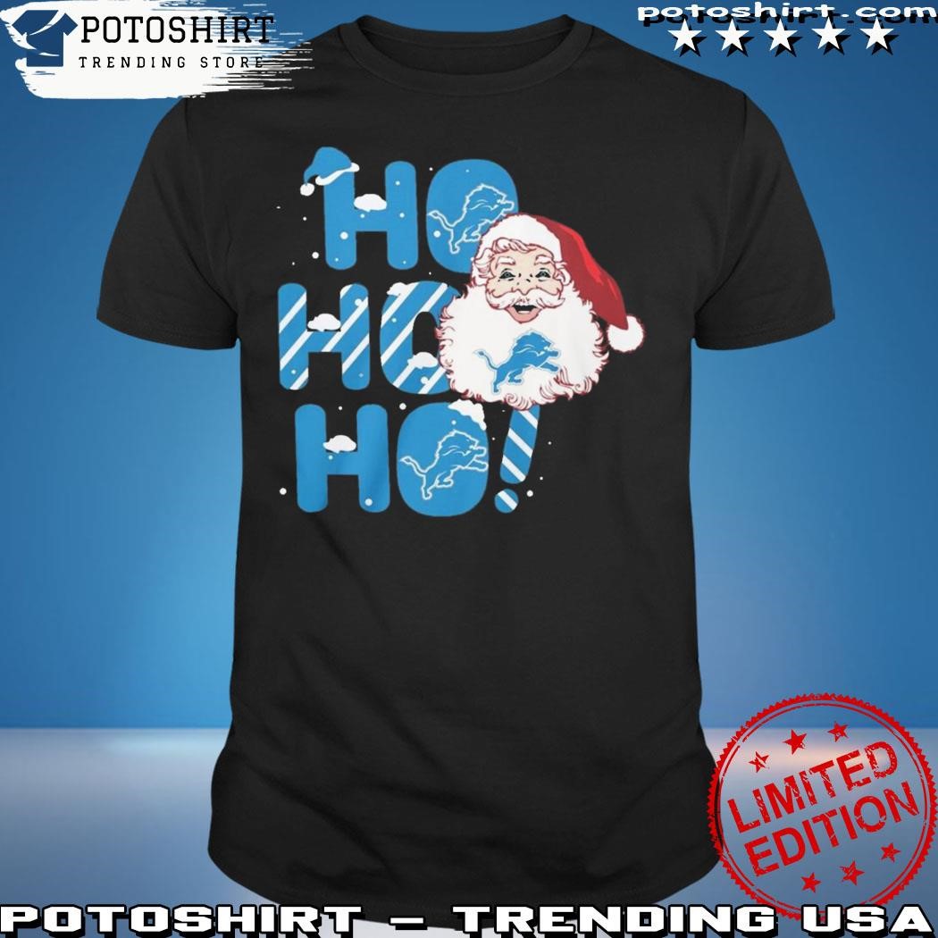 Detroit Lions Ho Ho Ho Christmas PNG, Detroit Lions Football Team