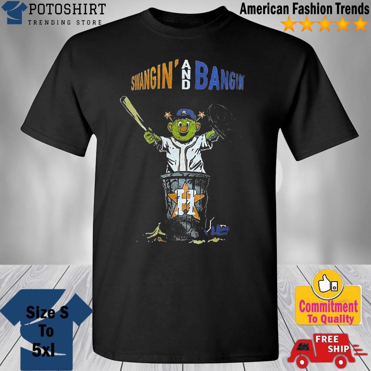 Houston Astros Mascot Orbit Swangin And Bangin Shirt