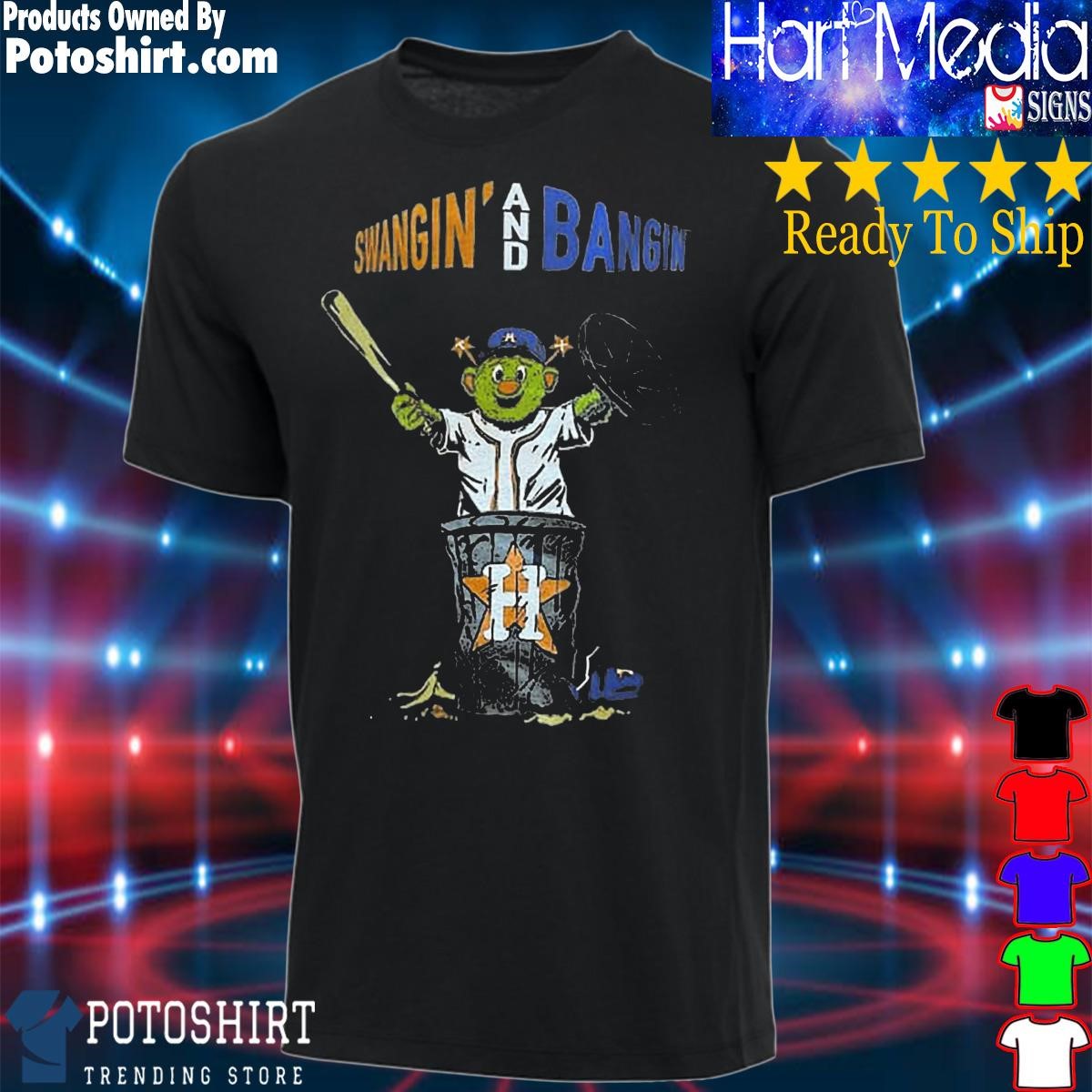 Houston Astros Mascot Orbit Swangin And Bangin Shirt - Shibtee