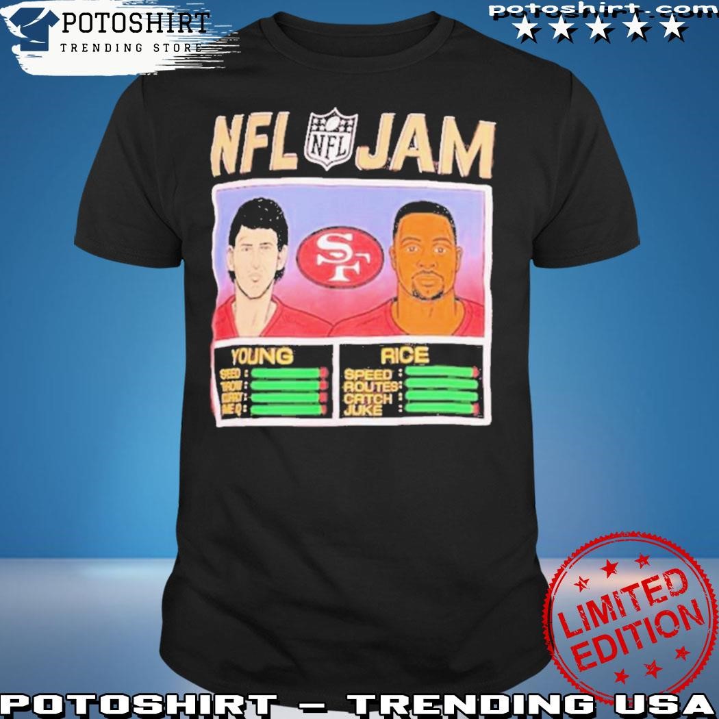 NFL Jam San Francisco 49ers Jerry Rice & Steve Young shirt, hoodie