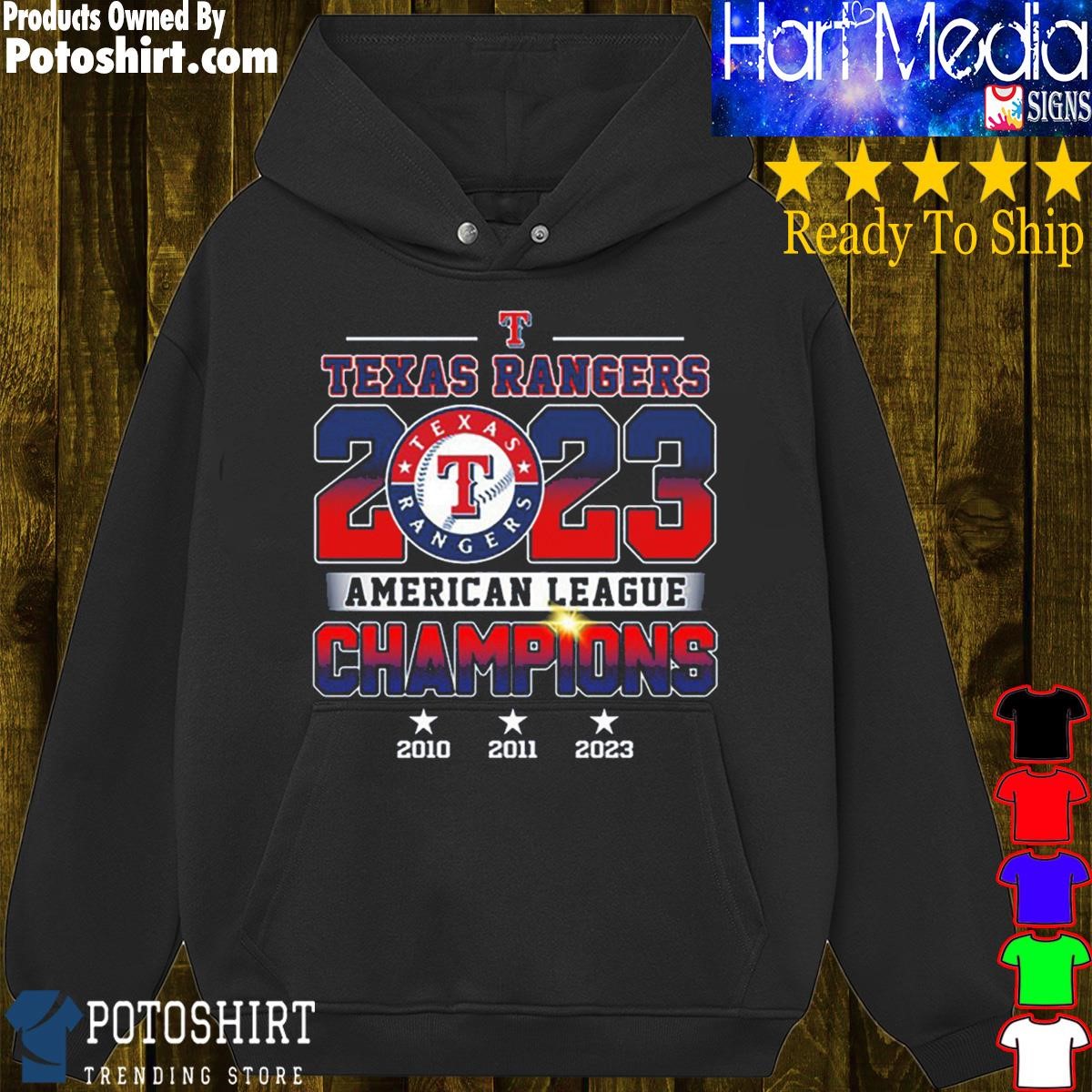 Official texas Rangers AL West Champs 2023 T-Shirt, hoodie