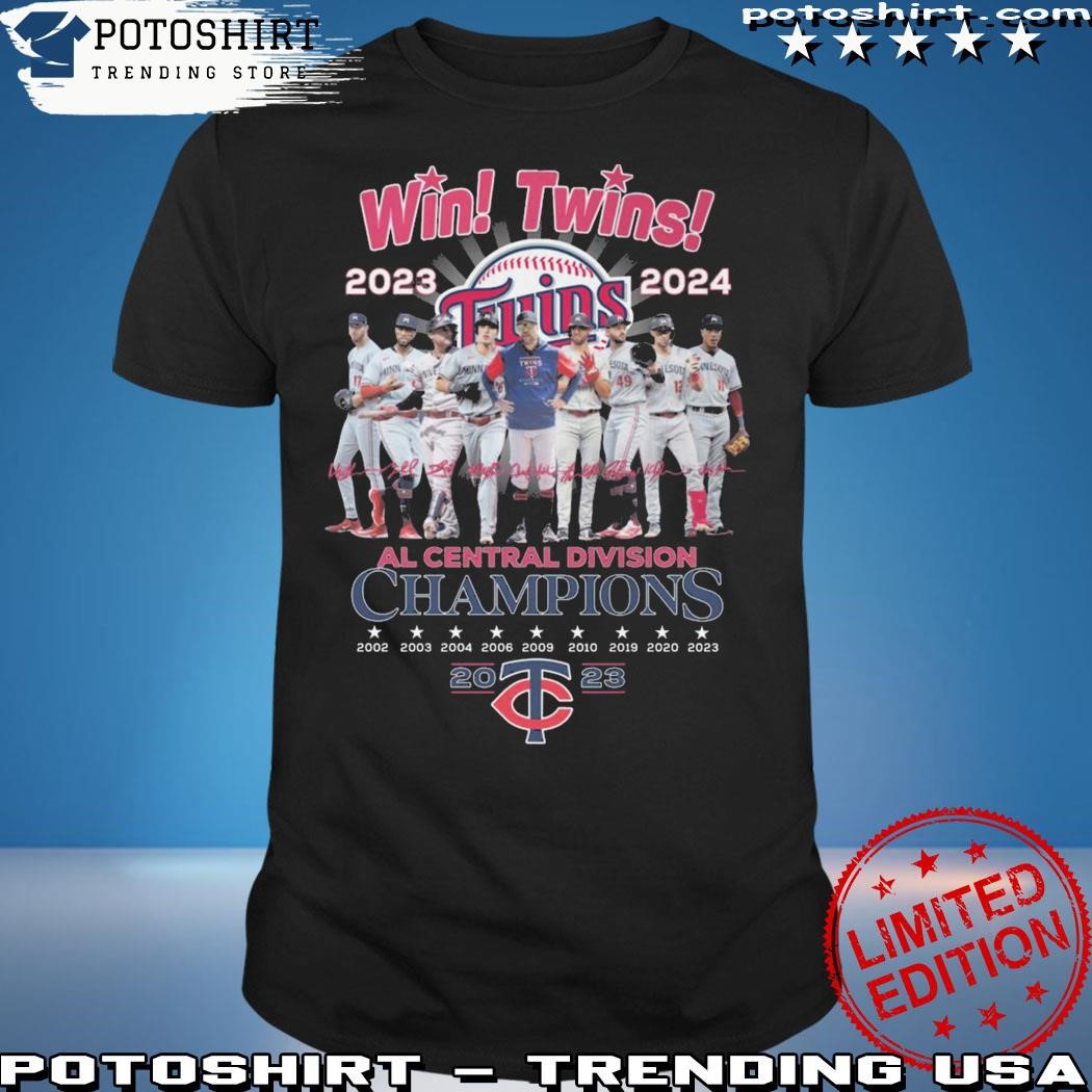 win twins 2023 2024 al central division champions 2023 minnesota twins t  shirt 5 ZwsTn - Limotees
