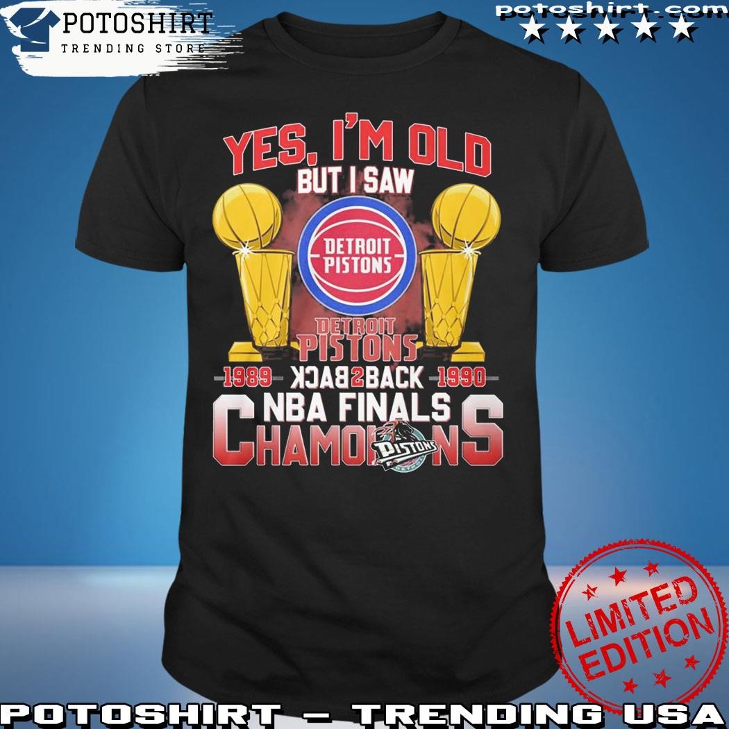 Vintage NBA - Detroit Pistons Back To Back Champions T-Shirt 1990