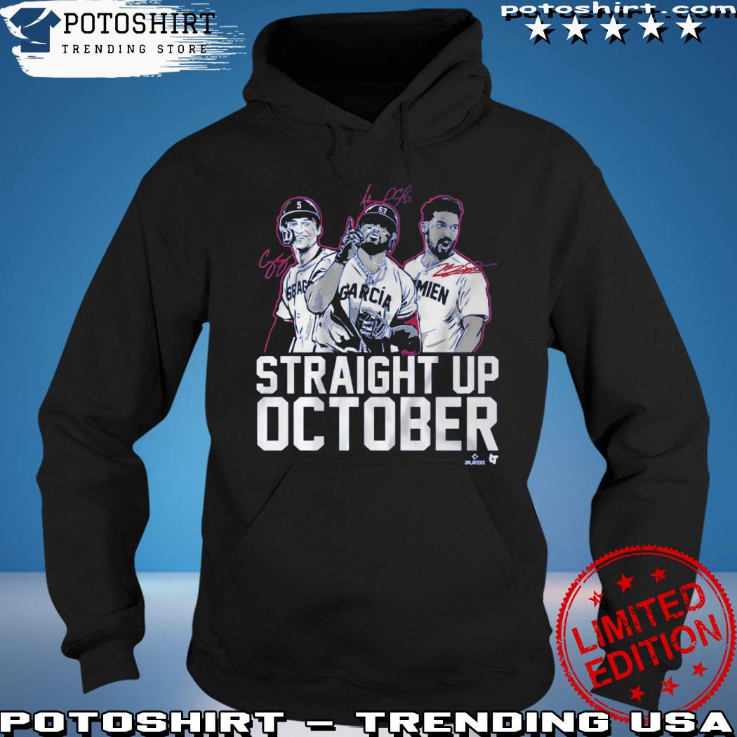 Official Corey seager marcUS semien and adolis garcia straight up october  shirt, hoodie, sweater, long sleeve and tank top