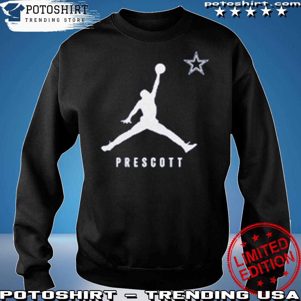 Men's Dallas Cowboys Dak Prescott Jordan Brand White Graphic T-Shirt