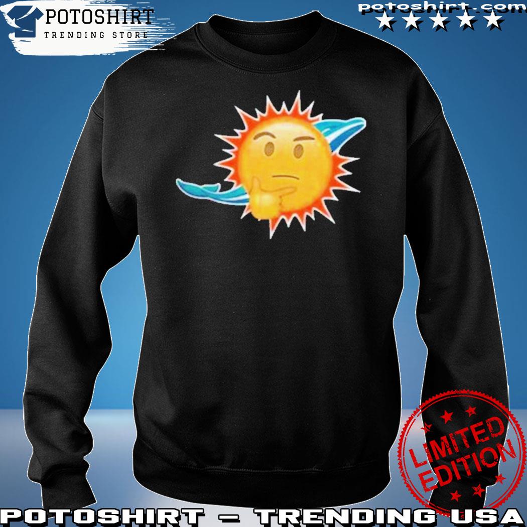 Dolphins Thinking Emoji Shirt, hoodie, sweater, long sleeve and