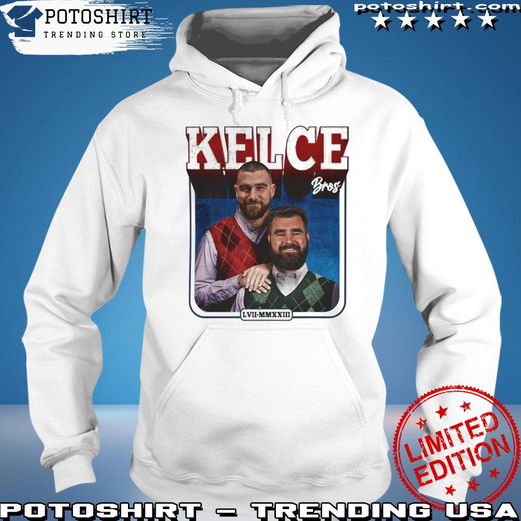 Kelce brothers Jason Kelce and Travis Kelce exchange clothes shirt, hoodie,  sweater, long sleeve and tank top