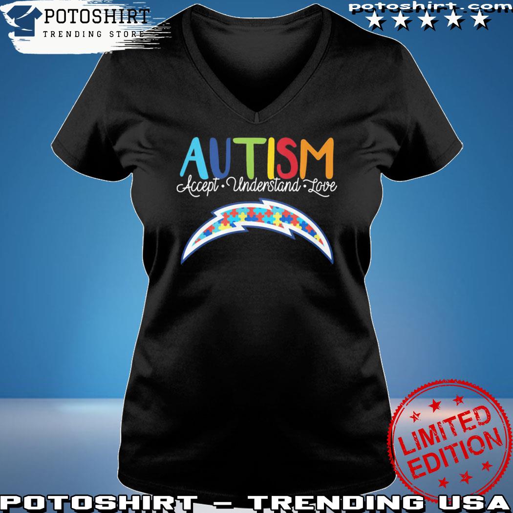 Los Angeles Chargers NFL Autism Awareness Personalized Hoodie T Shirt -  Growkoc