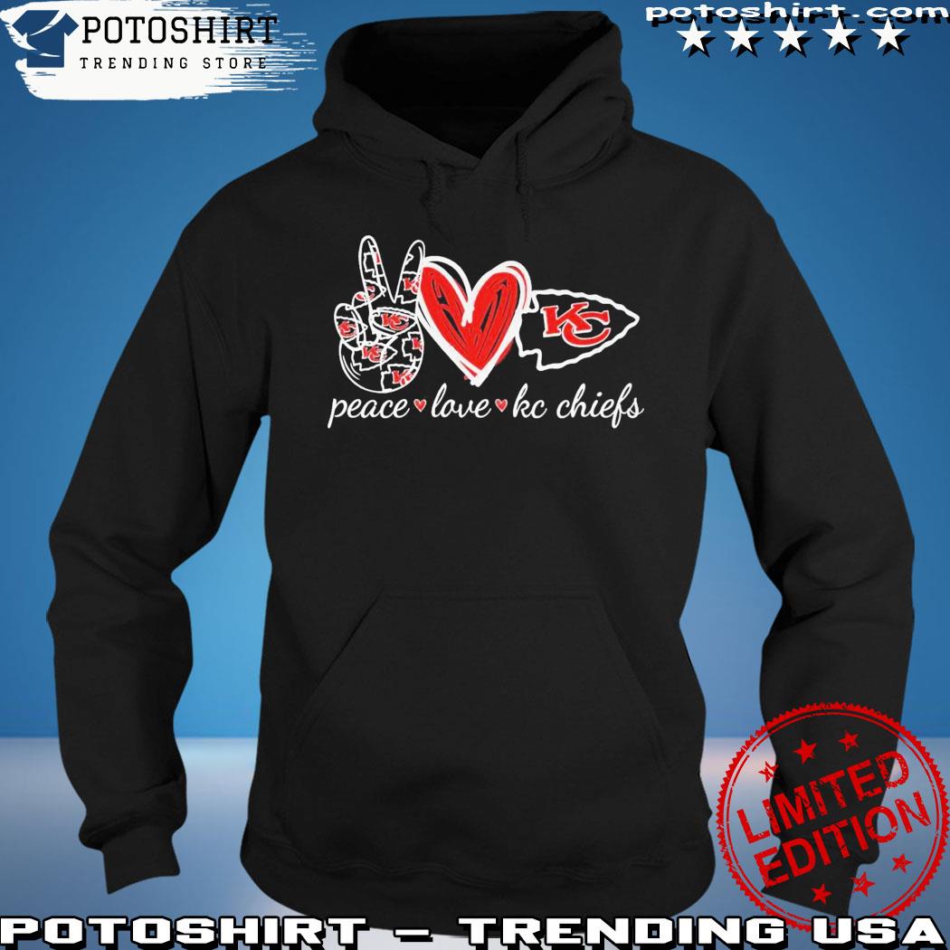 Chiefs Shirt KC Chiefs Heart Love Shirt Chiefs T Shirt Love Heart Chiefs T- Shirt - Trendingnowe