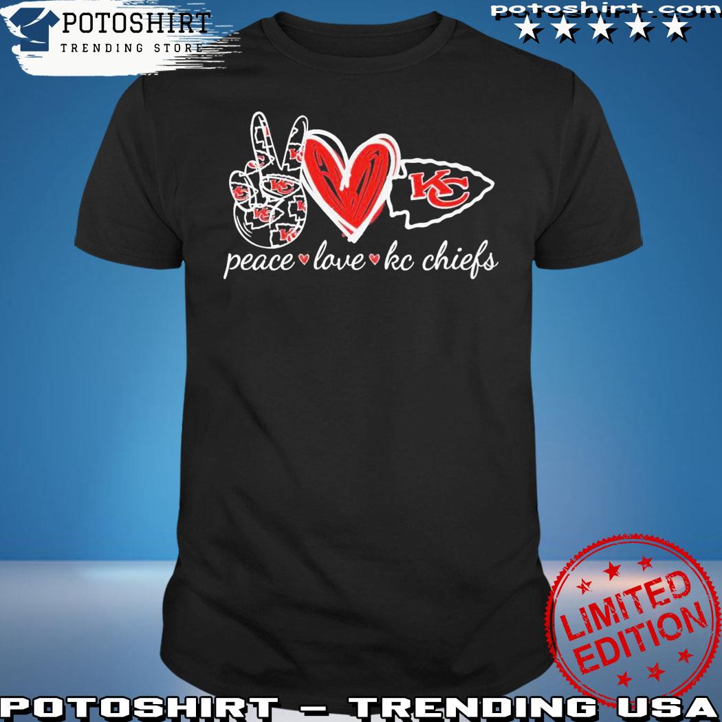 Chiefs Shirt KC Chiefs Heart Love Shirt Chiefs T Shirt Love Heart Chiefs T- Shirt - Trendingnowe