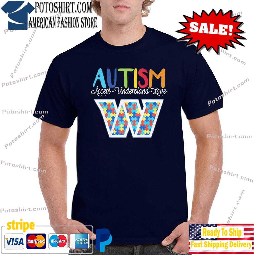 Washington Commanders NFL Special Autism Awareness Design Hoodie T