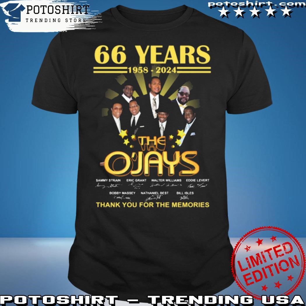 Official 66 Years 1958 – 2024 The O’Jays Thank You For The Memories T-Shirt