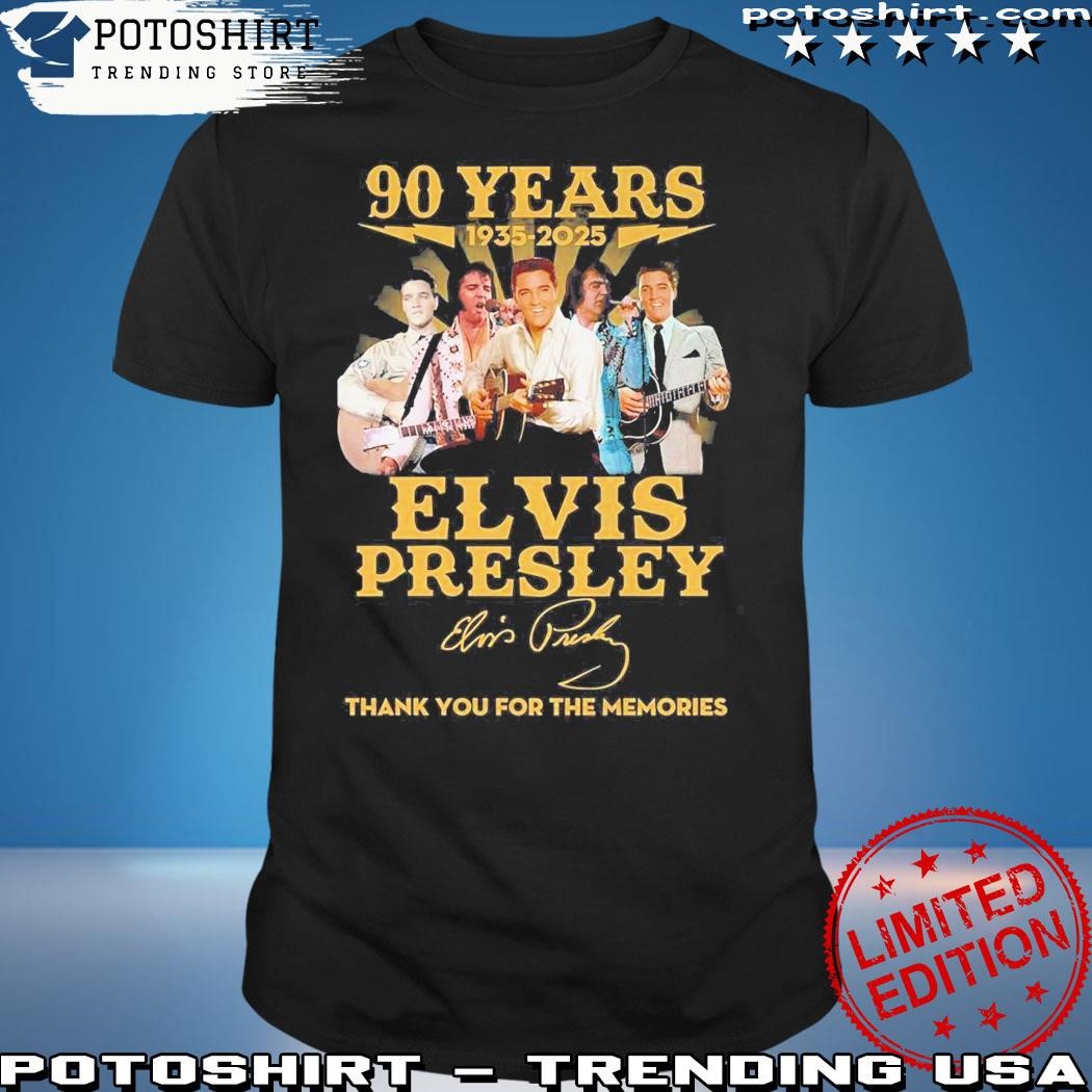 Official 90 Years 1935 – 2025 Elvis Presley Thank You For The Memories T-Shirt