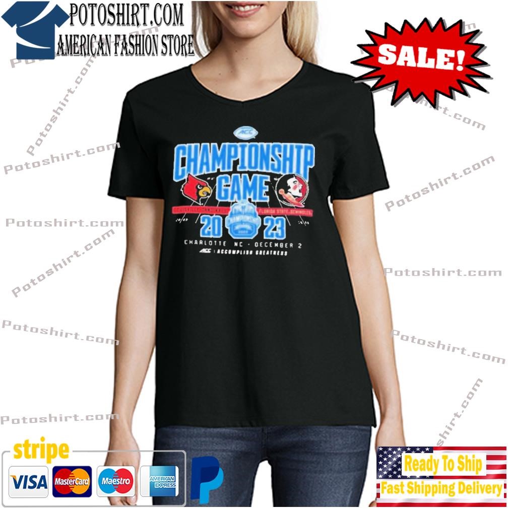 Louisville Cardinals 2023 ACC Football Championship Game December 2  Charlotte Shirt - Limotees