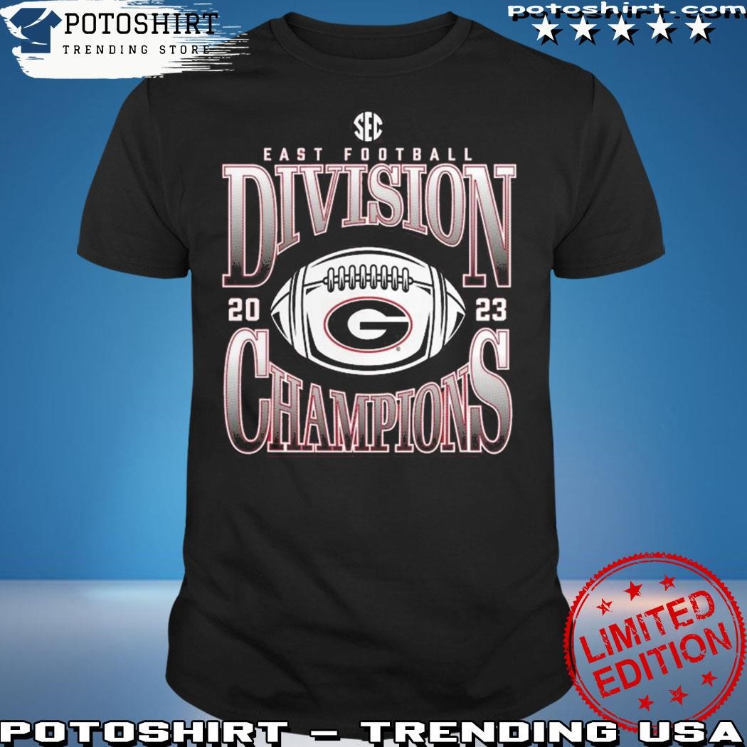 Official Georgia Bulldogs 2023 Sec East Football Division Champions Goal Line Stand T-Shirt