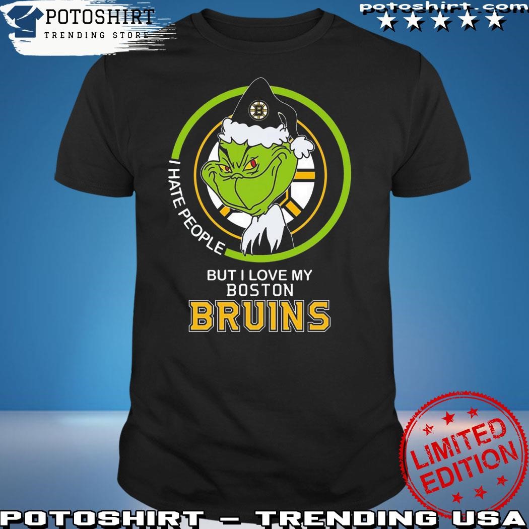 Official Grinch I Hate People But I Love My Boston Bruins T-Shirt