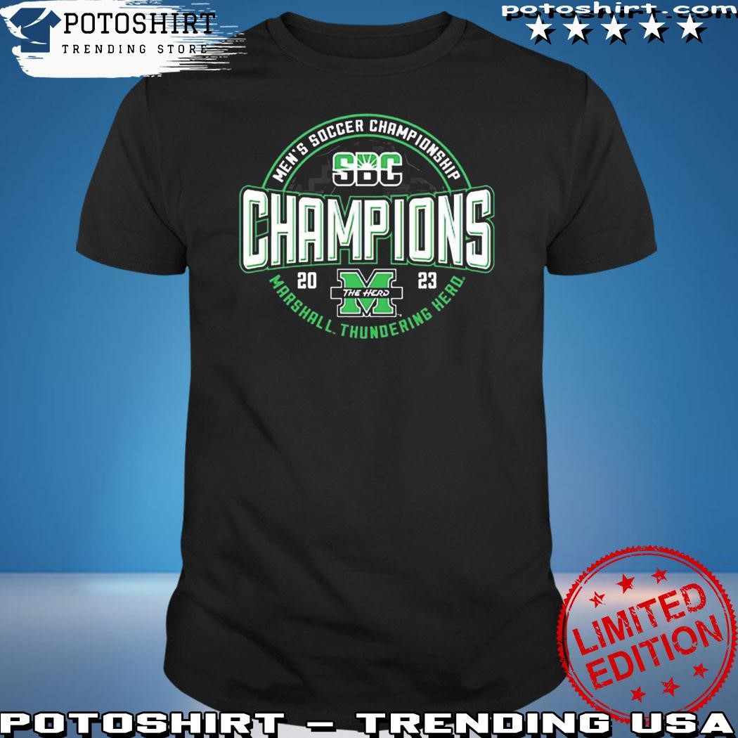 Official Marshall Thundering Herd 2023 Sun Belt Men’s Soccer Conference Tournament Champions T-Shirt