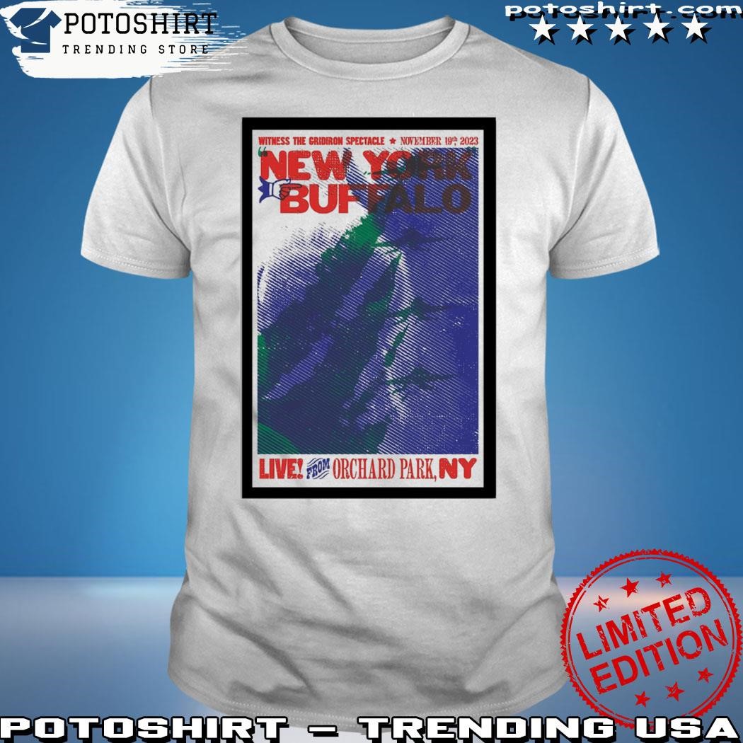 Official New York Jets at Buffalo Bills November 19th, 2023 Highmark Stadium Poster shirt