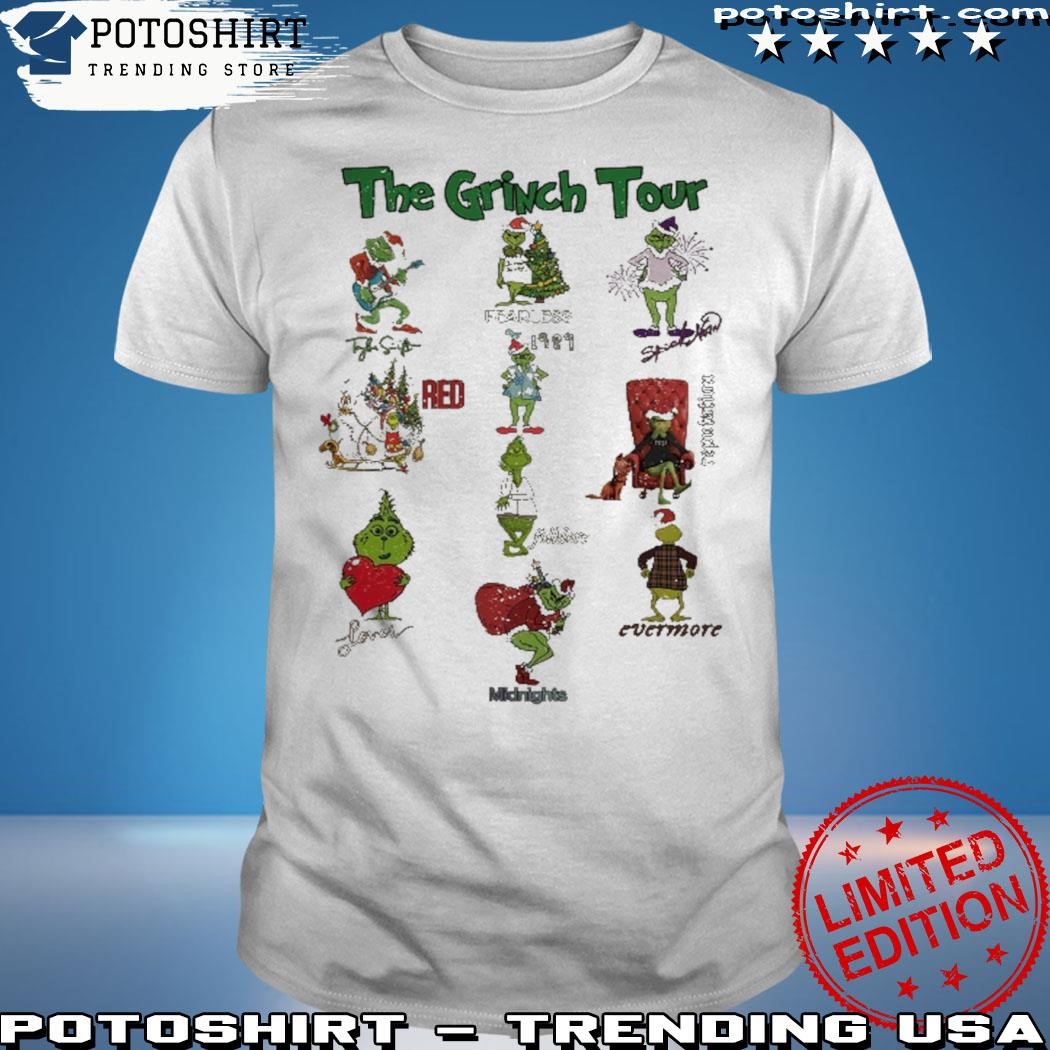 Official The Grinch In My Grinch Eras Sweatshirt Christmas Taylor Swift Shirt The Grinch Tour T-Shirt Grinch Christmas Sweatshirt