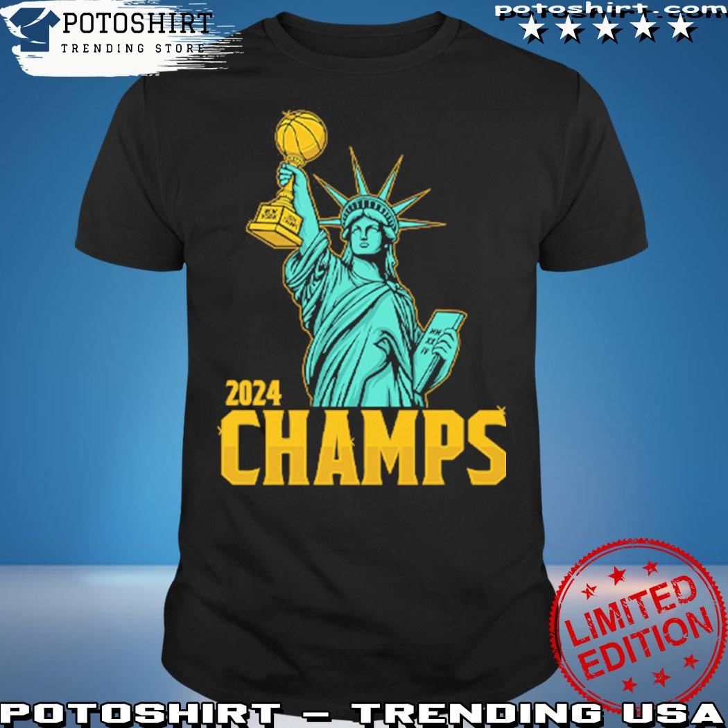 Official Statue Of Liberty New York Liberty 2024 WNBA Champs T Shirt